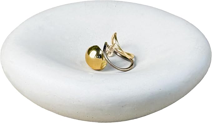 6.3 Inch Cloud Bowl, Decorative Concrete Bowl for Home Decor, Key Tray for Entryway Table, Concretes Jewelry Tray, Asymmetrical Concrete Organic Bowles