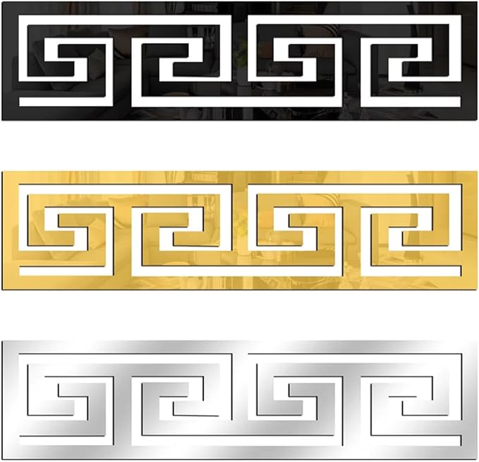 12 Pcs Geometric Shape DIY Acrylic Wall Stickers Removable Adhesive Wall Mirror Decor for Living Room Home Background (Gold)