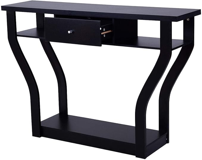 Safeplus 47" Accent Console Tables with Drawer and Shelf for Living Room Hallway Entryway