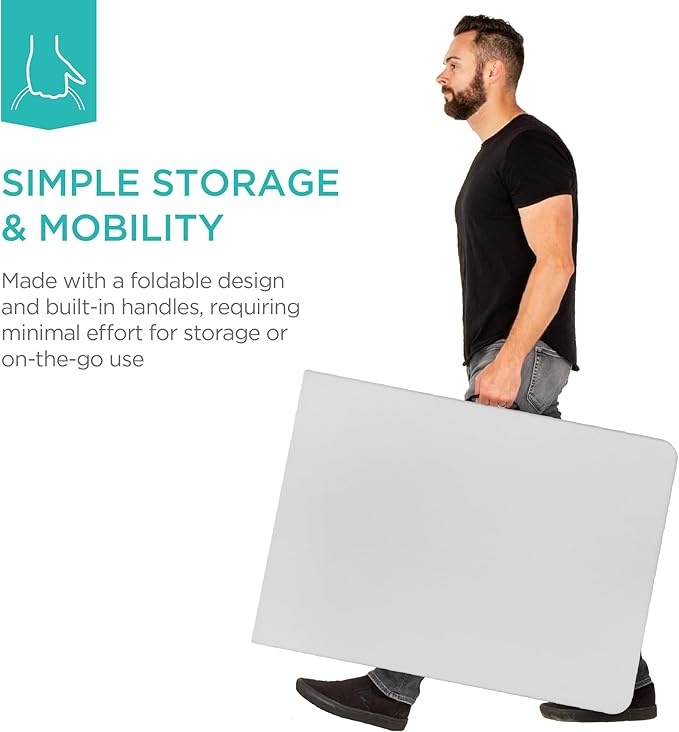 Best Choice Products 6ft Plastic Folding Table, Indoor Outdoor Heavy Duty Portable w/Handle, Lock for Picnic, Party, Camping - Light Gray