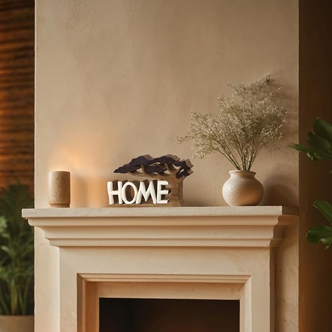 Decozen Gifts for Mom - Wooden Home Sculpture - Mother's Day Birthday Gifts, Home, Office, Living Room, Shelf, Fireplace, Farmhouse, Tabletop, Boho and Mantle Decor - Mothers Day Decorations