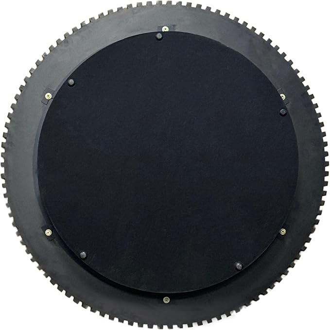 39.37 Inch Round Drum Coffee Table with Storage, Handcraft Fluted Drum Coffee Table, Modern Wooden Round Coffee Table Center Table with Sturdy Pedestal for Living Room Apartment(Black)