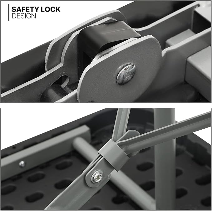 MoNiBloom 6Ft Folding Table, Heavy Duty Portable Plastic Dining Tables Fold in Half Indoor Outdoor Desk w/Handle, Lock for Camping Picnic Party, Black