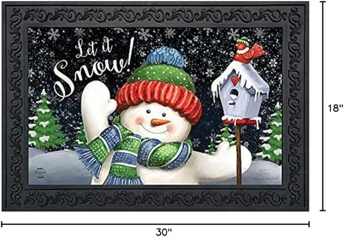 Briarwood Lane Snow Time Snowman Winter Doormat