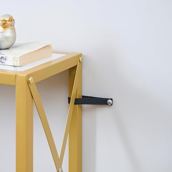 70" Gold Sofa Table,Console Table,Behind Couch Table, Entryway Table Skinny Stand for Hallway, Living Room, Bedroom