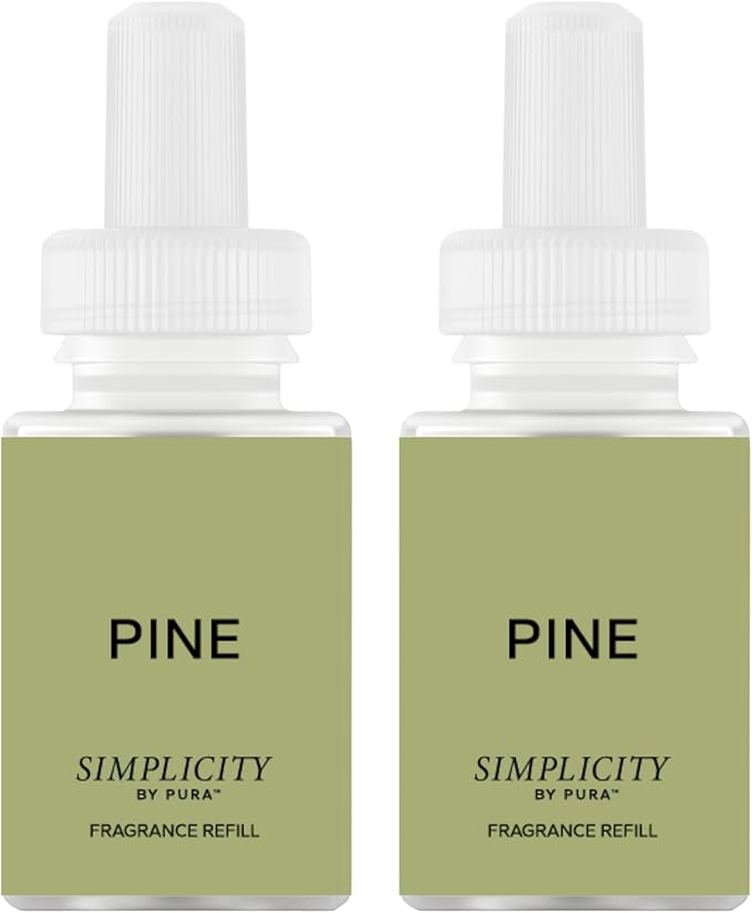 Pura & Simplicity Home Scent Refill - Smart Home Air Diffuser Fragrance - Provides Hours of Luxury Fragrance - Household Essential - Clean & Safe Diffuser - Single Refill, Pine