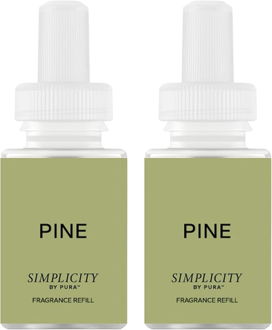 Pura & Simplicity Home Scent Refill - Smart Home Air Diffuser Fragrance - Provides Hours of Luxury Fragrance - Household Essential - Clean & Safe Diffuser - Single Refill, Pine