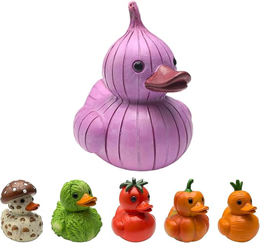 Whimsical Resin Shelf Sitter - 3 Inch Mini Decorative Sculpture for Office Desk Kitchen Living Room School - Creative Tabletop Ornament Gift with Exquisite Detailing (Onion)