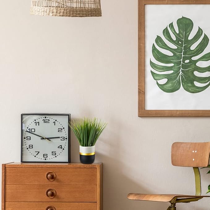 Artificial Plants Small Faux Plant Decor Fake Potted Plant Faux Plants in Pots Fake Grass Pot for Home Table Office Desk Room Bathroom House Indoor Decorative Gifts