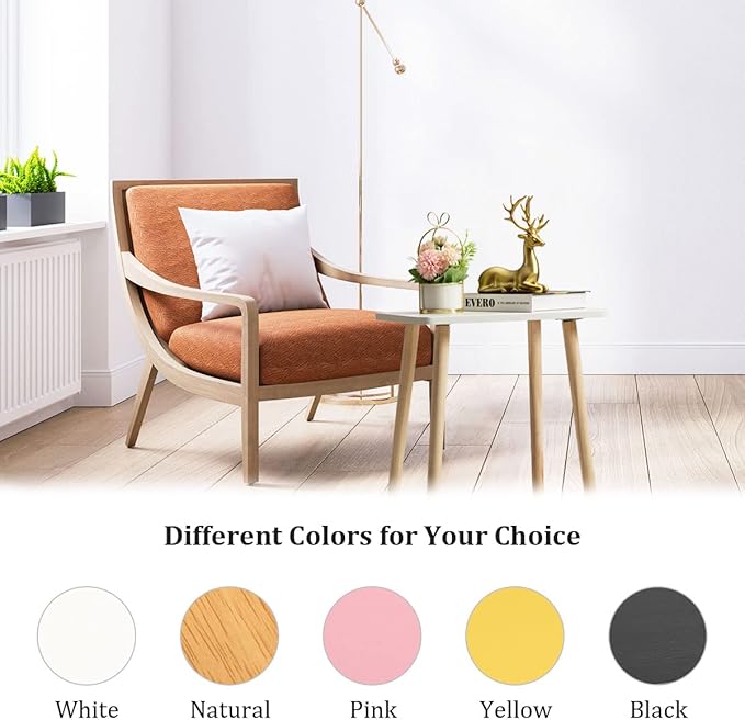 FORAOFUR Side Table, Small End Table Accent Table Living Room Bedroom Balcony Office, Modern Side Table Bedside Table Home Decor, Small Table for Small Spaces, Small Coffee Table, Easy Assembly