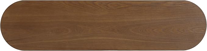 kevinplus 58.9'' Console Table Sofa Table for Entryway, 3-Tier Storage Open Shelf Modern Countryside Farmhouse Style, Elegant Wood Grain & Fluted Design, Easy Assemble, Brown