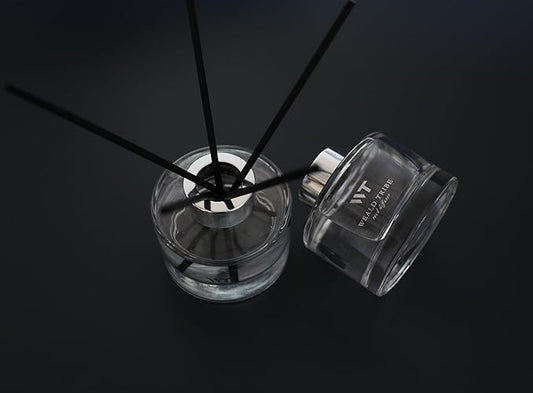 Flower Reed Diffuser Set Pure Cotton Scent for Bathroom Accessories Shelf Decor & Air Fresheners, Sticks Defusers with 5.1 fl oz Essential Oils & Leaves, House Bedroom Office Decor & Gifts