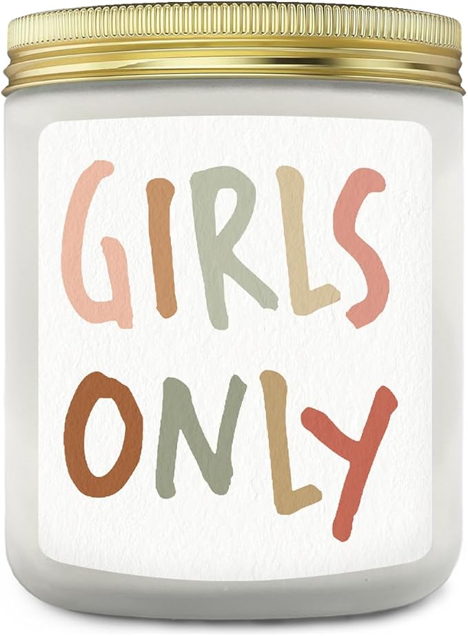 Girls Only Lavender Candle, Girl Gifts, Girls Room Decor, Baby Girl Nursery Decor, Scented Jar Candles for Baby Toddler Little Girls Room Playroom Nursery Decor