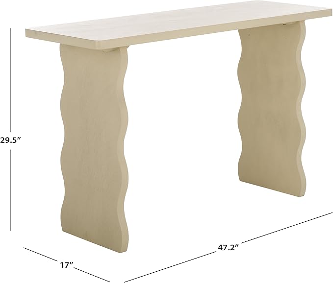 SAFAVIEH Home Collection Preslyn Sand Console Table for Entryway, Living Room, Foyer