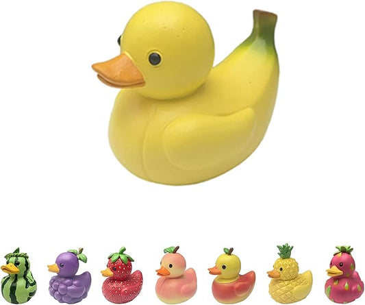 Whimsical Resin Shelf Sitter - 3 Inch Mini Decorative Sculpture for Office Desk Kitchen Living Room School - Creative Tabletop Ornament Gift with Exquisite Detailing (Banana)