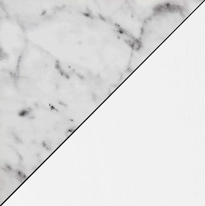 Convenience Concepts Newport V Console Table 31.5" - Modern Sofa Table with Storage Shelves, Narrow Entryway Hall Table for Living Room, Display Accent Table, White Faux Marble/White