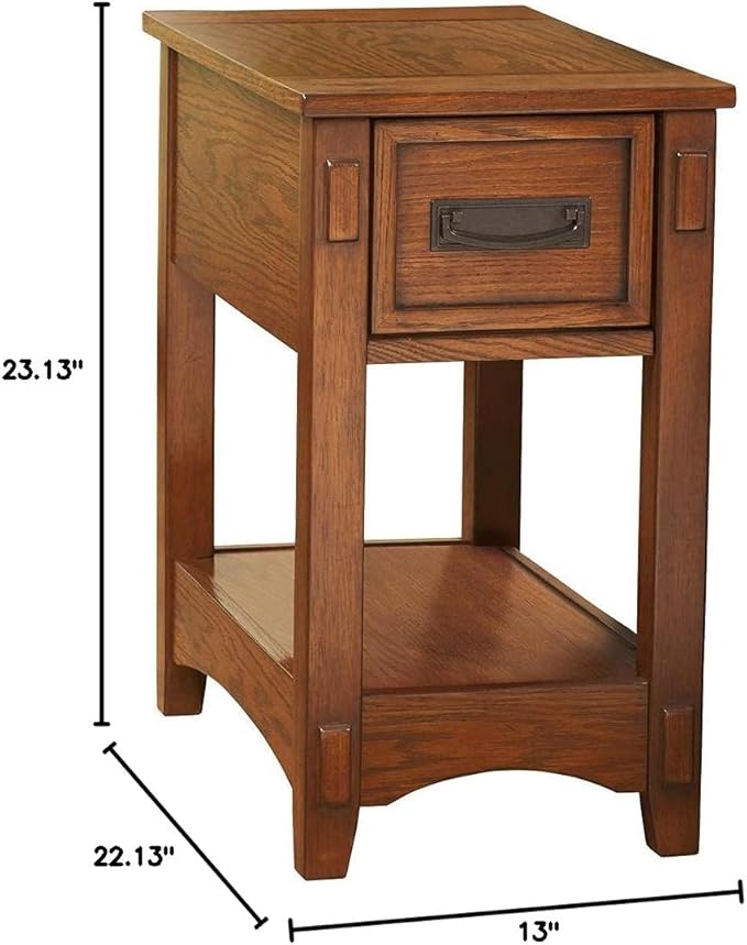 Signature Design by Ashley Breegin New Traditional Wooden Chair Side End Table with 1 Drawer and 1 Fixed Shelf, Brown