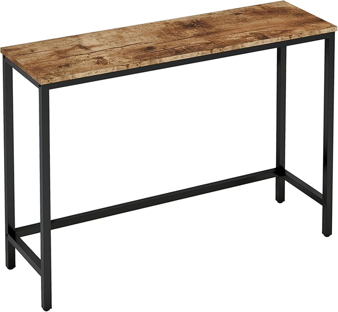 39.4” Console Table, Hallway Entrance Table Sofa Table Behind Couch, for Living Room, Entryway, Easy Assembly, Accent Table, Rustic Brown