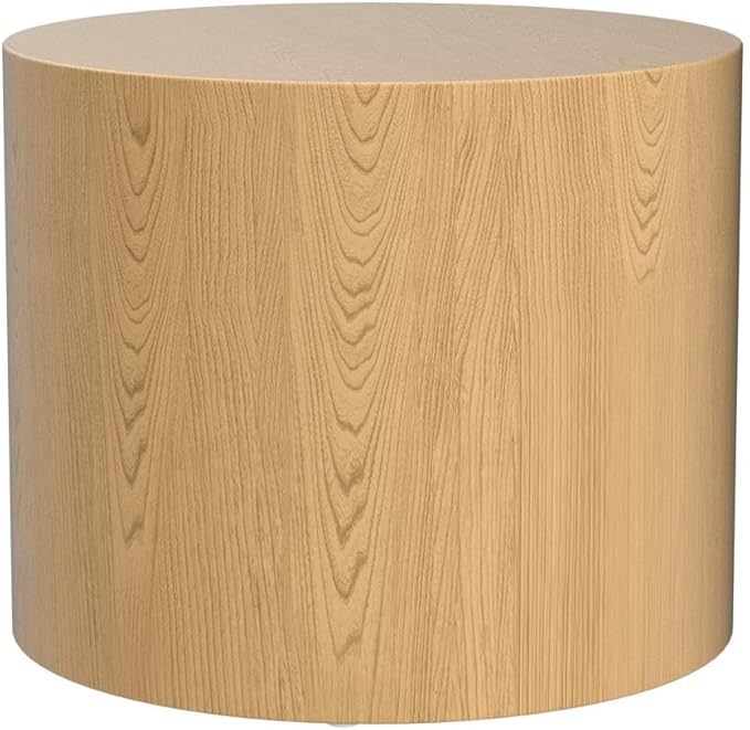 kevinplus Wood Side Table Round Small Coffee Tables Nesting End Table Set of 2 for Living Room Bedroom Office, No Assembling (Oak/Walnut - Round)