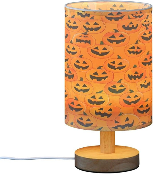Bolaz Small Table Lamp for Bedroom Halloween Seamless Table Lamp Nightstand Lamp for Livingroom Office Reading Working Table Desk