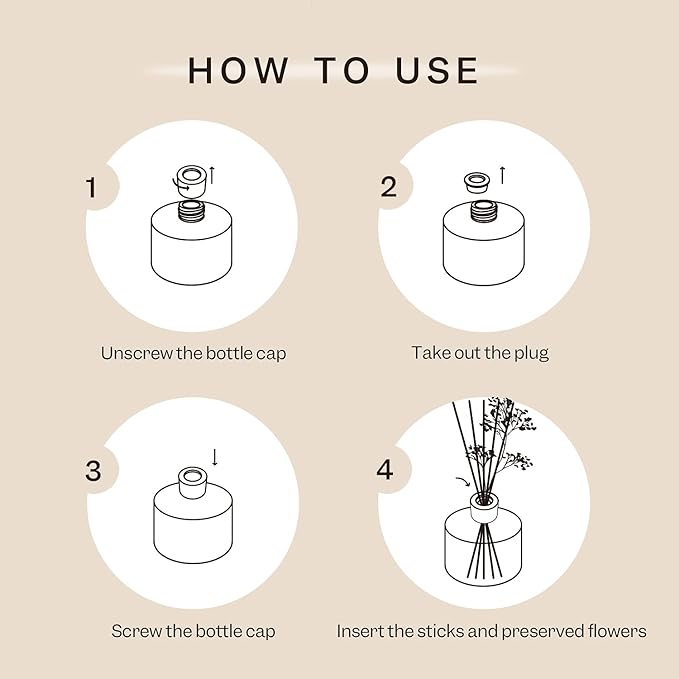 Cocorrína Premium Reed Diffuser Set with Preserved Baby's Breath & Cotton Stick Coconut Lime | 6.7oz Scent Fragrance Oil Diffuser for Bedroom Bathroom Home Décor