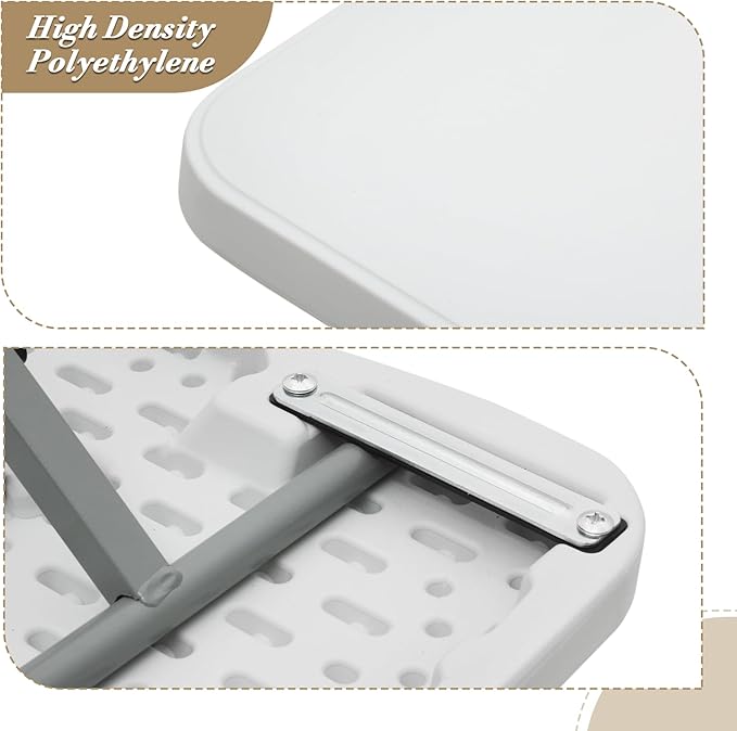 Athena Collection Folding TV Tray Table Couch Table with 5 Height Adjustable, Portable Small Folding Table Dinner Tray Laptop Table for Living Room Small Space for Eating on Bed Sofa Couch