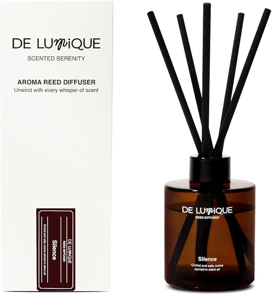 Reed Diffuser for Bathroom – Aroma Bathroom Diffuser with Sticks – Long Lasting Salty Ozonic & Orchid Scent – Home Fragrance for Entryway, Office, or Guest Bath – 150ml