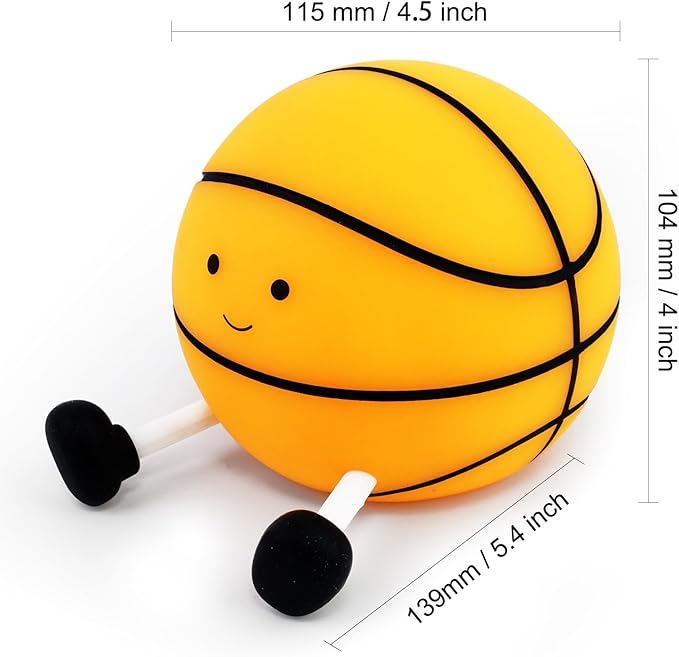 QANYI Sport Fans Basketball Lamp, LED Sports Light Rechargeable for Boys Room Bedroom Decor, Light Up Basketball Decoration Christmas Gift Ideas for Girls Children Teens Kids 8-12 Boys