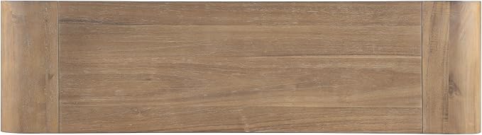 kevinplus 54.3'' Rustic Wood Console Table Sofa Table with Fluted Drawer Storage for Entryway, Modern Elegant Design & Curved Edge, Easy Assemble, Natural