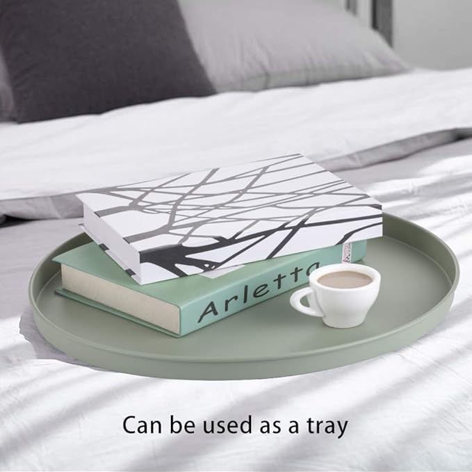 EKNITEY Small Side End Table - Metal Side Table Waterproof Small Sofa Coffee Side Tables Bedroom Indoor Outdoor with Removable Tray for Living Room Bedroom Balcony and Office