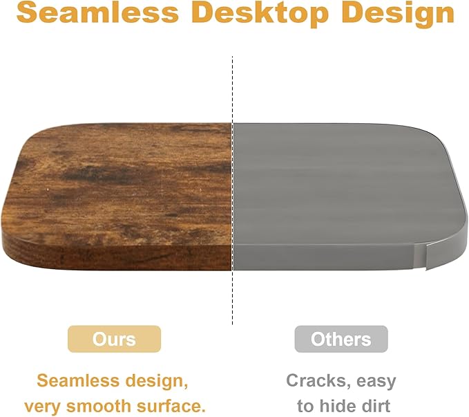 Side Table TV Tray for Couch,Height Adjustable 360° Swivel C Shaped End Table for Small Spaces,Bedside Bathroom Living Room (Vintage Brown)