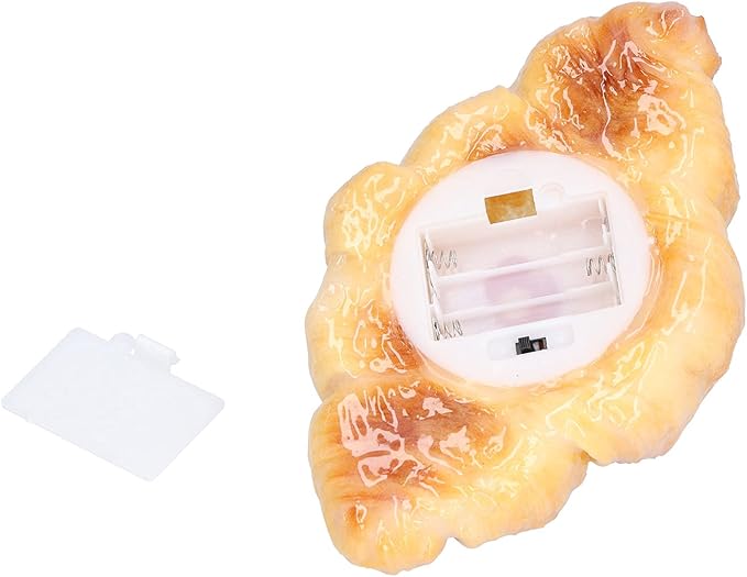 Agatige LED Night Light, Simulation Bread Battery Bedside Decoration Croissant Lamp for Home Bedroom Office(Croissant)