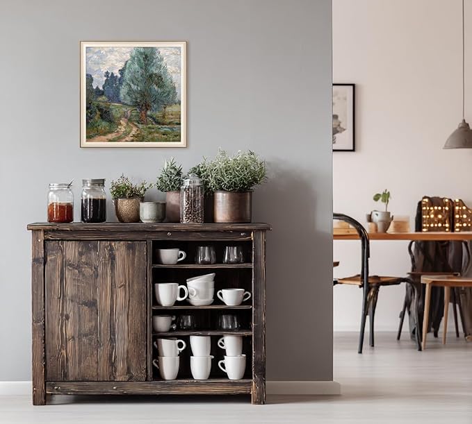 YUEYARIT Framed wall art, vintage wall decor, modern farmhouse style decor, canvas printed pictures, suitable for gifts, cottagecore bedroom, bathroom, living room, and office artwork.