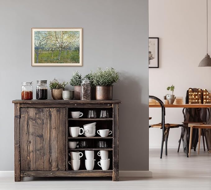 YUEYARIT Framed wall art, vintage wall decor, modern farmhouse style decor, canvas printed pictures, suitable for gifts, cottagecore bedroom, bathroom, living room, and office artwork.