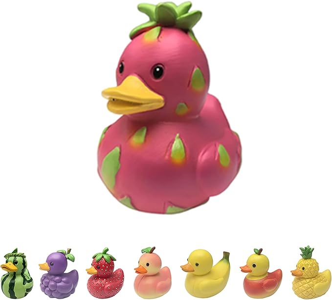 Whimsical Resin Shelf Sitter - 3 Inch Mini Decorative Sculpture for Office Desk Kitchen Living Room School - Creative Tabletop Ornament Gift with Exquisite Detailing (Dragon Fruit)