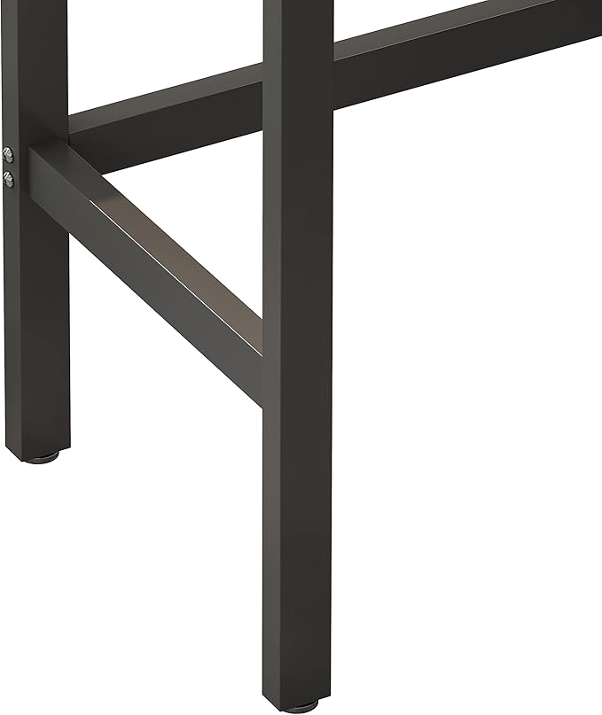 Merax 4-Piece Counter Height Extra Long Dining Table Set with 3 Stools and Footrest, Modern Design Kitchen Dining Table, Pub Table, Long Dining Table Set, Natural