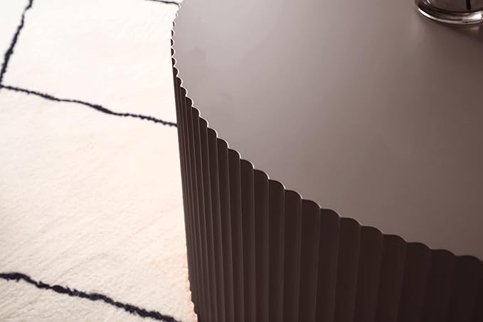 Nesting Coffee Table Set of 2, Modern Round Wooden Circle Accent Coffee Tables for Small Spaces Living Room Bedroom Balcony Office Drum Side Table