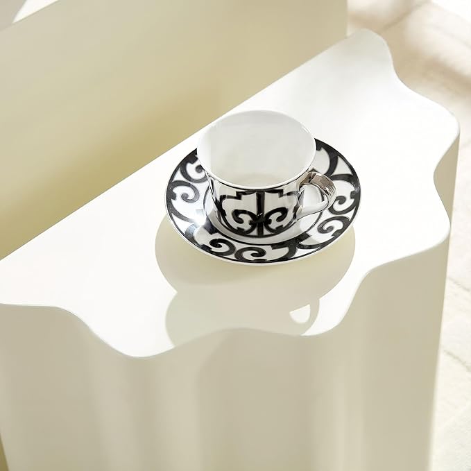 KEVINSPACE End Tables Set of 2, Small Coffee Table Modern SideTable with Non-Slip Feet, Fiberglass Accent Tables for Small Spaces Living Room Bedroom Balcony Office Assembled