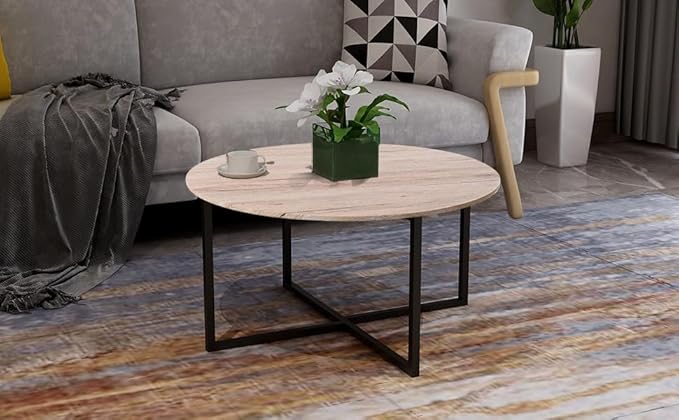 Round Coffee Table Sofa Table Kitchen Dining Tables Modern Leisure Tea Table Office Conference Pedestal Desk White