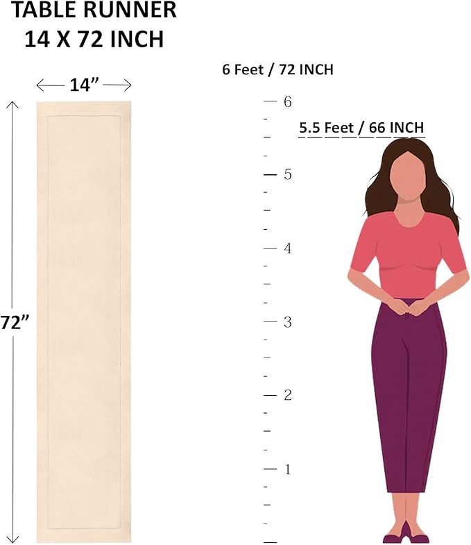 Solino Home Linen Table Runner 72 Inches Long - Athena, 100% Pure Linen Chambray Aqua Dining Table Runner 14 x 72 Inch