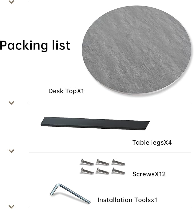 34.6'' Round Dining Table Mid Century Modern Small Round Coffee Table, Saving Space (Small Grey Table)