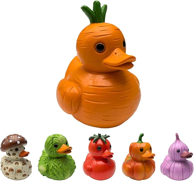 Whimsical Resin Shelf Sitter - 3 Inch Mini Decorative Sculpture for Office Desk Kitchen Living Room School - Creative Tabletop Ornament Gift with Exquisite Detailing (Radish)