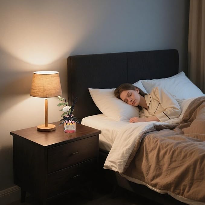 Reed Diffuser Essential Oil Set - Rose Fragrance Air Freshener (4.4 Fl Oz) for Home, Bathroom, Bedroom, Office Decor