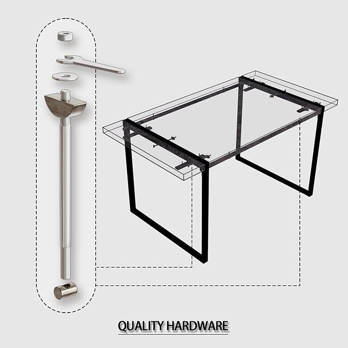 Modern Wooden Dining Table, 59'' Wooden Rectangle Table, Dining Room Table for 4-6, Modern Kitchen Dining Table with Black Metal Legs for Living Dining Kitchen Room(Black Wood)