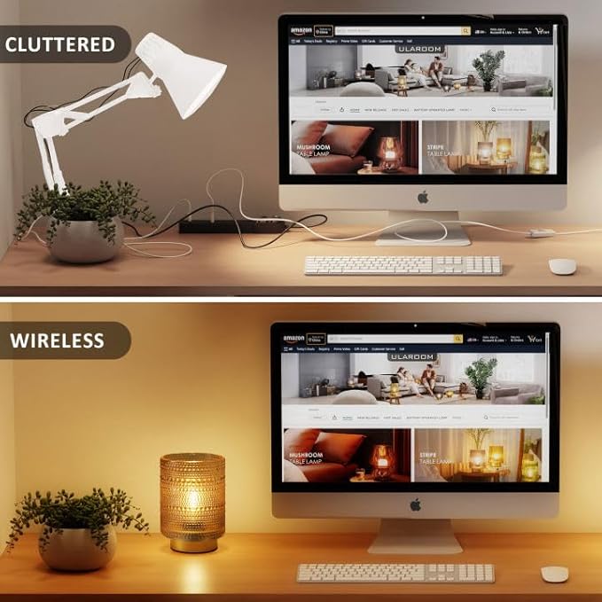 Small Decorative Aesthetic Lamp with Timer for Shelf/Bedside/Coffee Table Decor,Battery Operated Cordless Table Lamps with LED Warm Bulb for Dorm/Office /Patio/Entryway/Mantle/Table Decor(Golden)