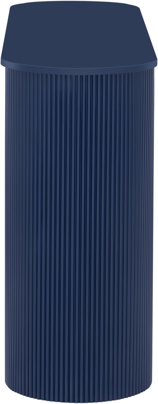 kevinplus 54'' Wood Console Table Sofa Table with 2 Drawer Storage for Entryway, Modern Elegant Fluted Design & Curved Edge, Easy Assemble, Blue