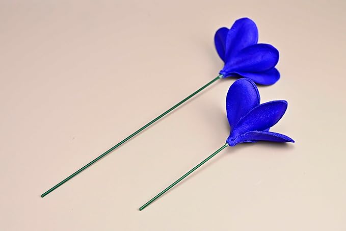 Birthday Gifts for Women Men 10pcs Royal Blue Flowers PU Real Touch Flowers Hawaiian Plumeria Frangipani Artificial Flowers for DIY Birthday Gifts Wedding Gifts Home Decor Table Centerpiece