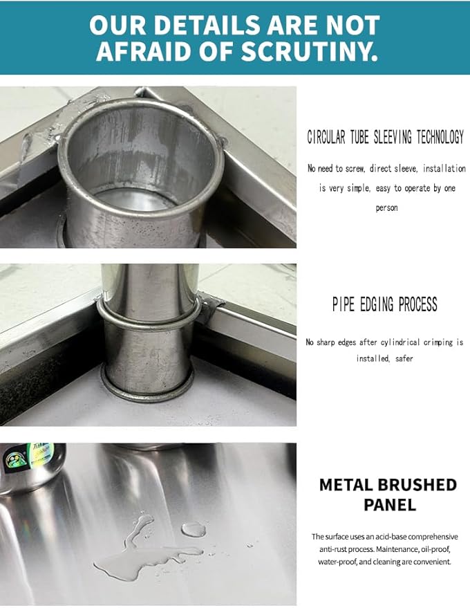 Stainless Steel Table Prep & Work Table 20x 32Inches NSF Heavy Duty Commercial with Undershelf and Backsplash for Restaurant Kitchen Home and Hotel