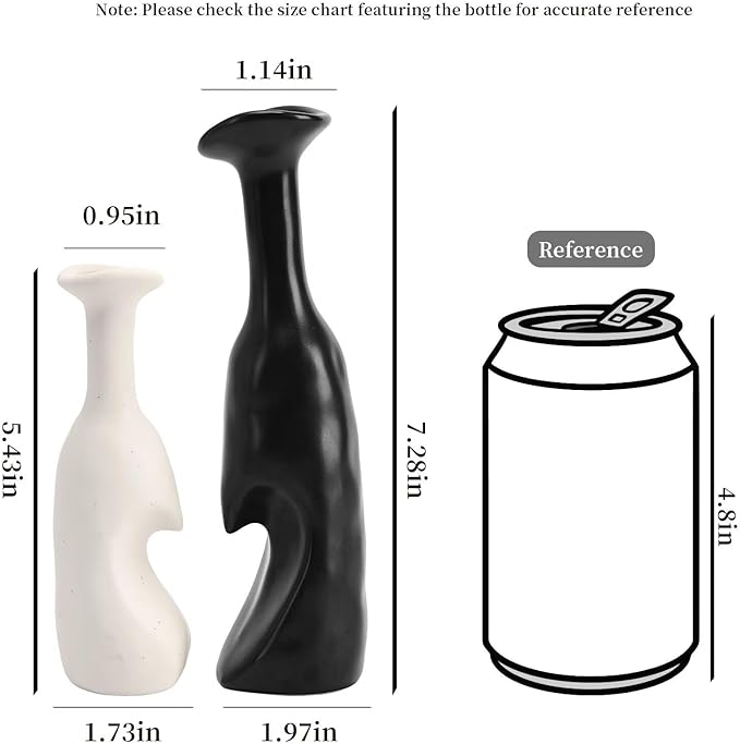 Heart Shaped Small Ceramic Vases Set of 2 Home Decor Boho Vase Modern Matte Flower Vase Minimalist Decorative Vase for Wedding Gift Dining Coffee Table Book Shelf Office Décor