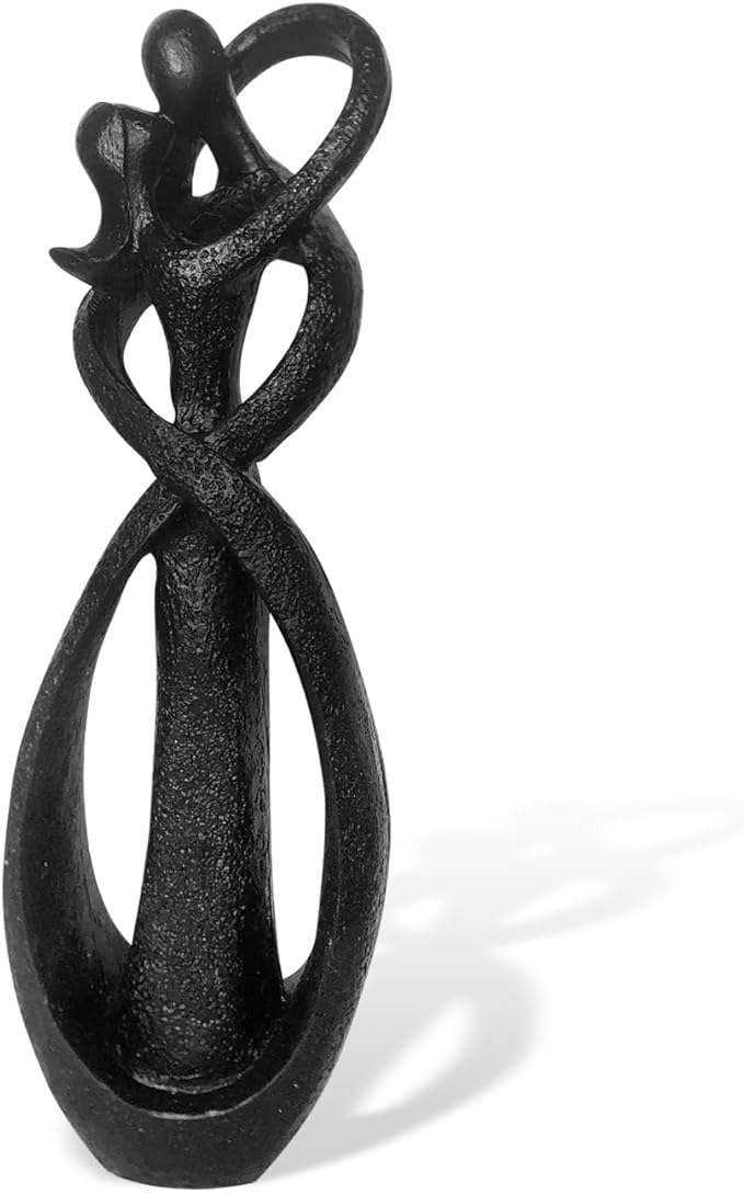 Resin Couple Modern Sculptures Home Decor Romantic Gift for Weddings Valentine's Day and Anniversaries Decoration Figurine for Girlfriend, Bridal Shower, Engagement